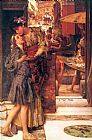 Sir Lawrence Alma-tadema Famous Paintings - The Parting Kiss